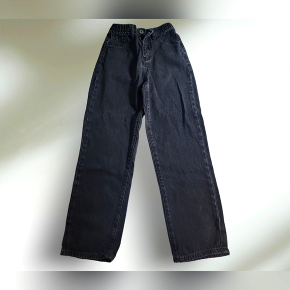 Girl's High Waist Wide Leg Jeans Black Size 11-12 - Picture 3 of 4